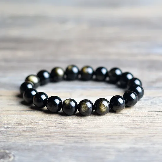 Zelta obsidiāna aproce (8 mm)